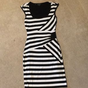 GUESS black and white striped dress